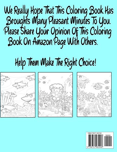 Ocean Life Coloring Book: Cute Tropical Fish, Fun Sea Creatures, Beautiful Underwater Scenes and Oce