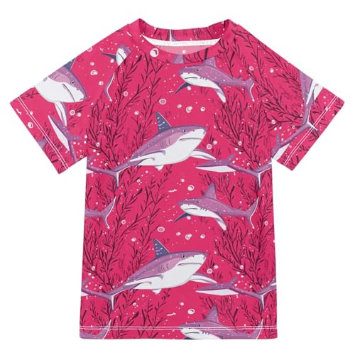 Short Sleeve Rash Guard Bathing Suit Girls Girls Swimsuit Rashguard Rash Guard for Girls 9-10T Sweet Sharks