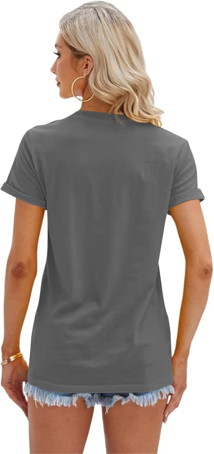 Cicy Bell Women's T Shirts Short Sleeve Tees Sunflower Graphic Loose Summer Tops - Image 4