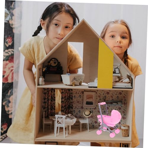 GOOHOCHY Mini Puppenwagen für Leichter und Sicherer Puppenbuggy für Jährige für Rollenspiele und Kreative Aktivitäten Hochwertige Verarbeitung und Design Kompakt und Platzsparend für – Bild 7