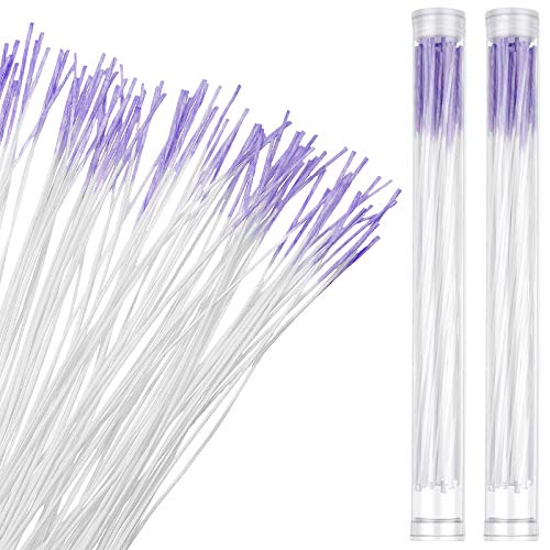Maitys 180 Pcs Earrings Hole Cleaner, Piercing Cleaner Floss, Rose Fragrance Odor Removal Ear Care, Piercing Floss Disposable Aftercare Cleaning Tool(Purple) - Image 3