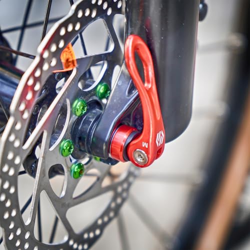 CNC Road Bike Quick Release Skewer Front & Rear Wheel Axle Bicycle Wheel Hub.Red