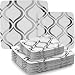 PARTY DISPOSABLE 36 PC DINNERWARE SET | 18 Dinner Plates | 18 Salad or Dessert Plates | Heavy Duty Paper Plates | for Upscale Wedding and Dining | Square Metallic Silver - Moroccan Collection