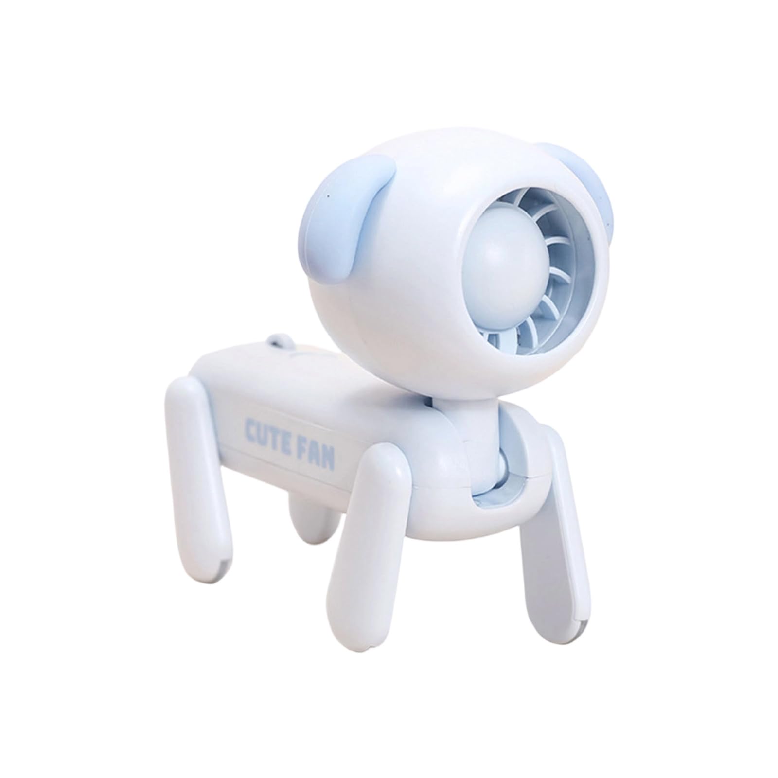 Buxuaaaa Blue Creative Puppy Fan Handheld Powerful Fan Air Blower 3 Speed Rechargeable Air Blower Adjustable Angled For Home Outdooor Adjustable Corner