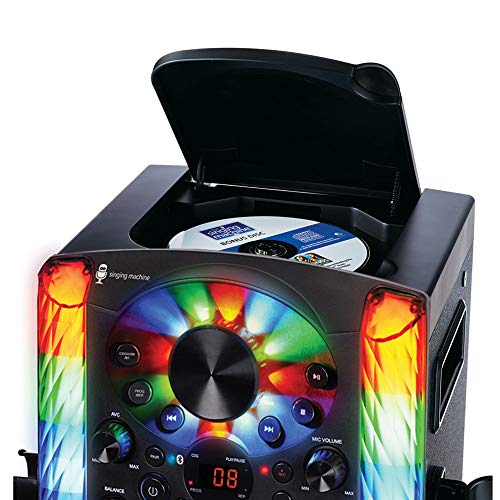 Singing Machine Sml625Btbkd Karaoke Machine, Portable Bluetooth Cd+G Karaoke System, Black #TOP6