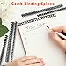 60 Pack Plastic Spiral Binding Coils Binding Comb Spine 3/8 2/5 1/2 5/8 Diameter Kit 30 Ring Comb Spiral 5:2 Pitch Black Binder Coil for Office Home School Notebook