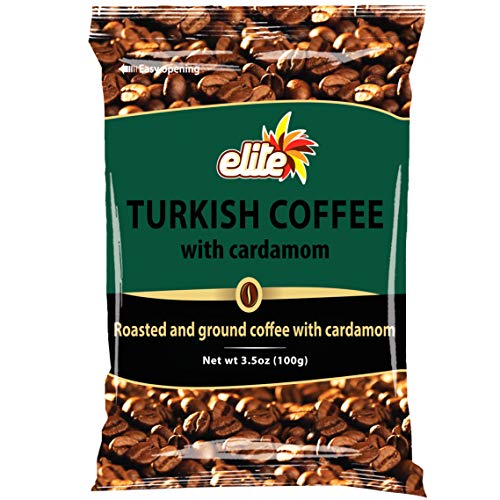 Elite Turkish Coffee with Cardamom, 3.5 oz (3 Pack)