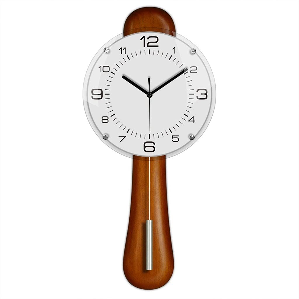 Horloge murale de bureau simple en verre statique pour décoration chambre