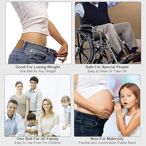 Image of REDHORNS Buckle Free Elastic Belt for Men No Buckle Stretch Belt Men's Invisible Elastic Belt for Jeans Pants Shorts Stretchable Mens Belt for 20-36 Inch Waist - Free Size