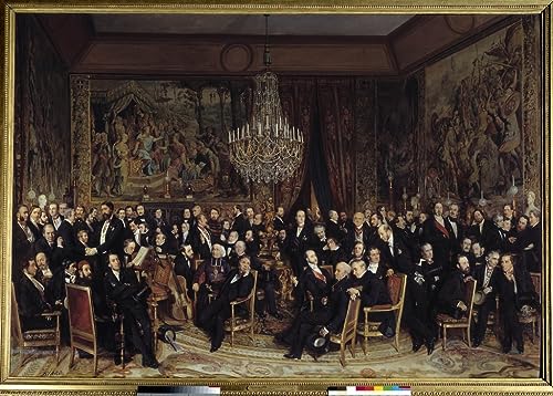 Tableau graffiti Soirée au Louvre 60x90cm poster mural pour décoration de salon