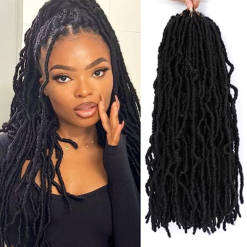 Soft Locs 18 Inch 7 Packs Faux Locs Crochet Hair for Black Women, 1B