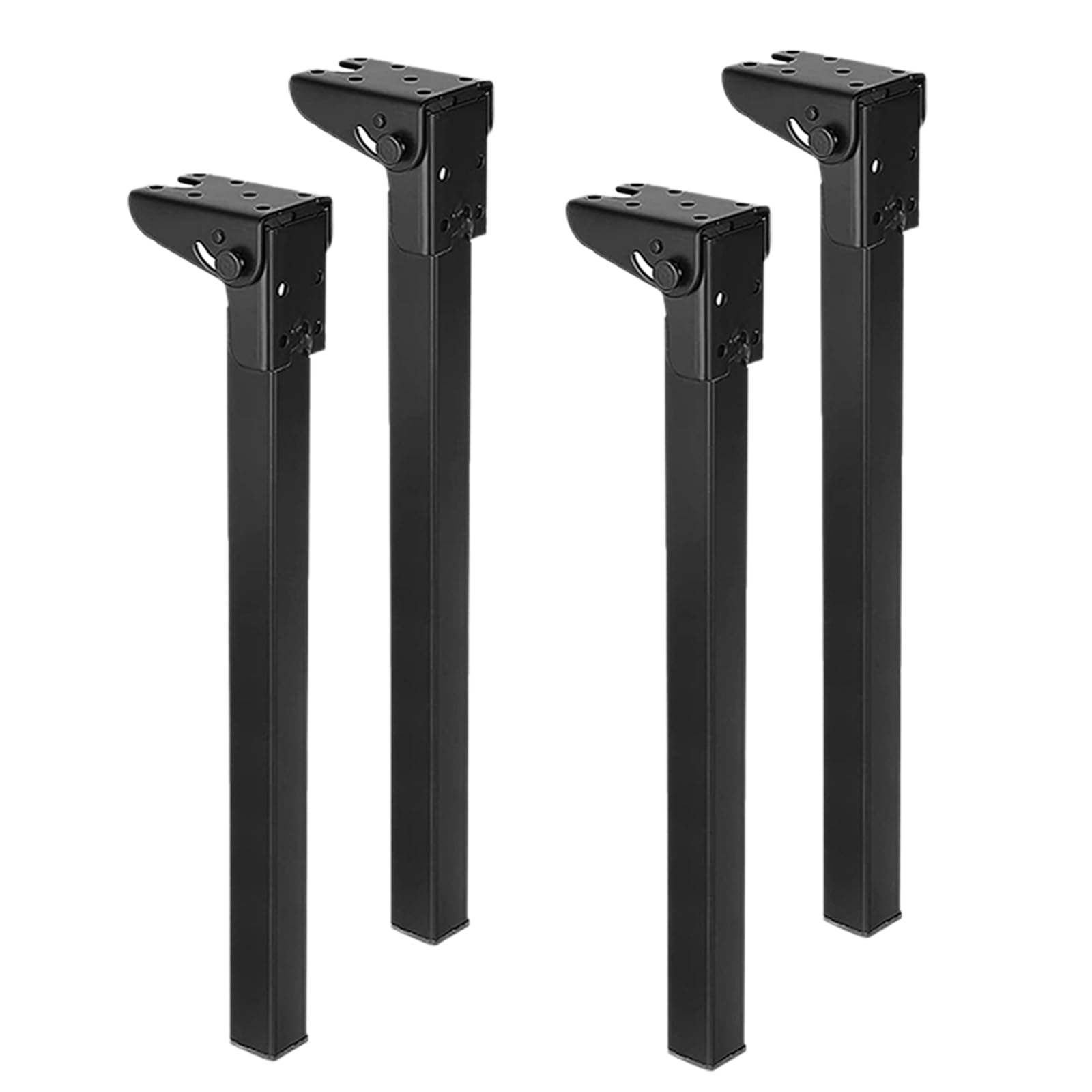 4 Stück Möbelfüße Metall Tischbeine Klappbare Tischfüße,90 ° Eisen-Klapptischbeine,Schwarz Metall Sofafüße Schreibtischbeine,für Möbel Tisch Schrank Beine Füße,Mit Schrauben (60cm)