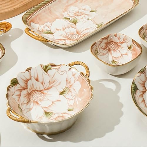 10 Stuks Servies Set, Luxe Moderne Servies Schotel Set Voor 2 Personen Kom Plaat Lepel Thuis Gift Voor Housewarming, Bruiloft, Verjaardag - Afbeelding 6