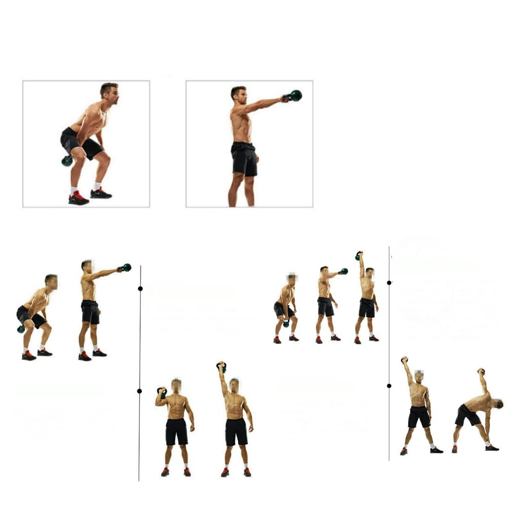 Kettlebell Zestaw Kettle Bell Zestaw wagi ciężarowe Zestawy ciężarów - 2kg 4kg 6kg 8kg Kettlebells do treningu siłowego fitness domowego