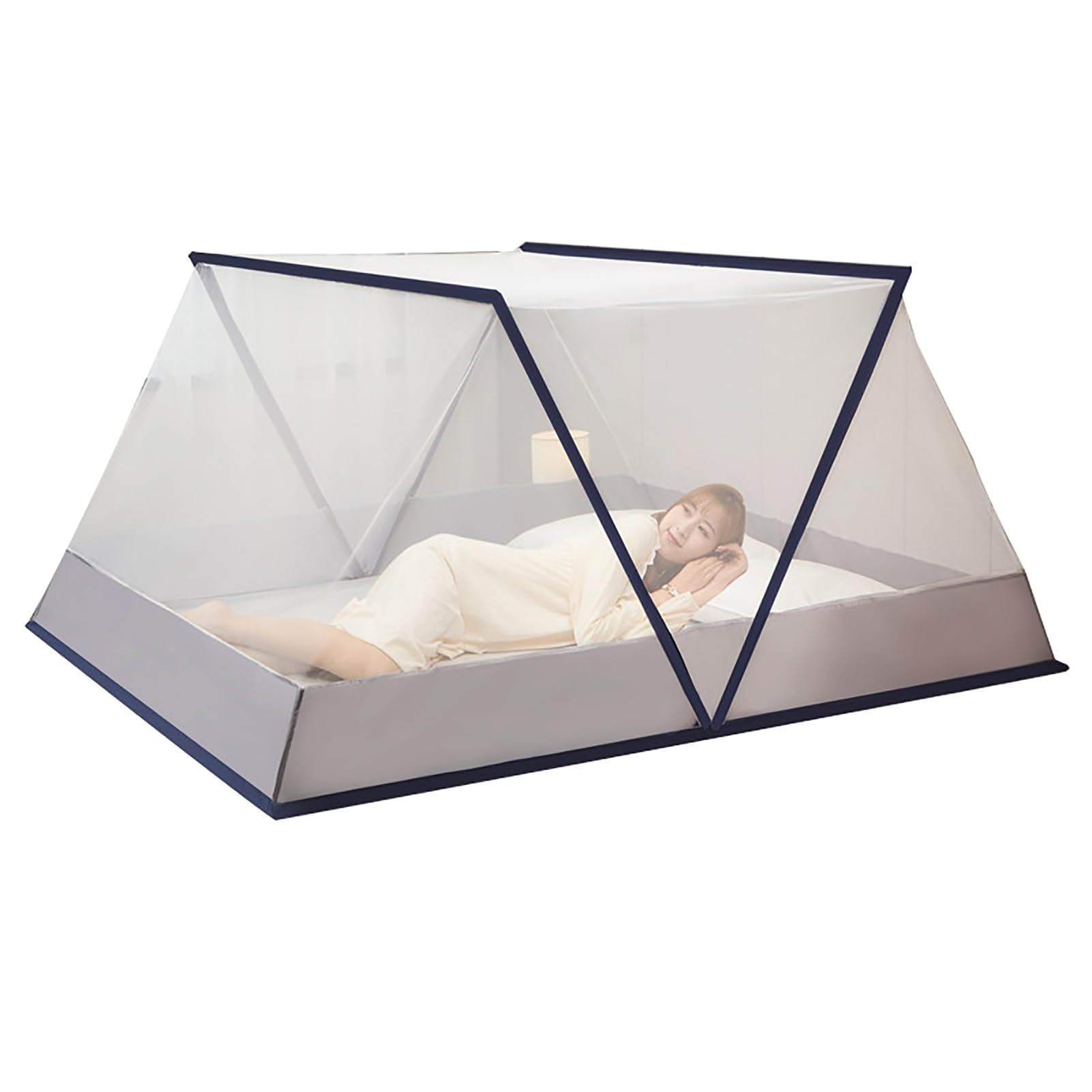 Moustiquaire ventilée de chambre pour lit simple et sieste d'été