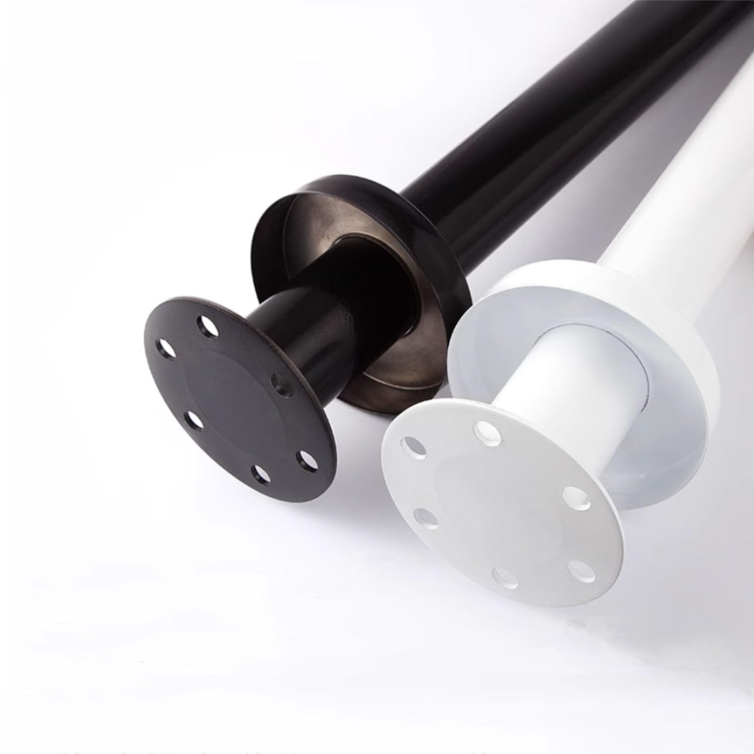 Adjuble Okrągłe metalowe nogi stołowe, średnica 6 cm, wysokość 80 cm, bez stalowego wspornika do stolika kawowego i jadalnego, do samodzielnego wykonania futra, ze śrubami