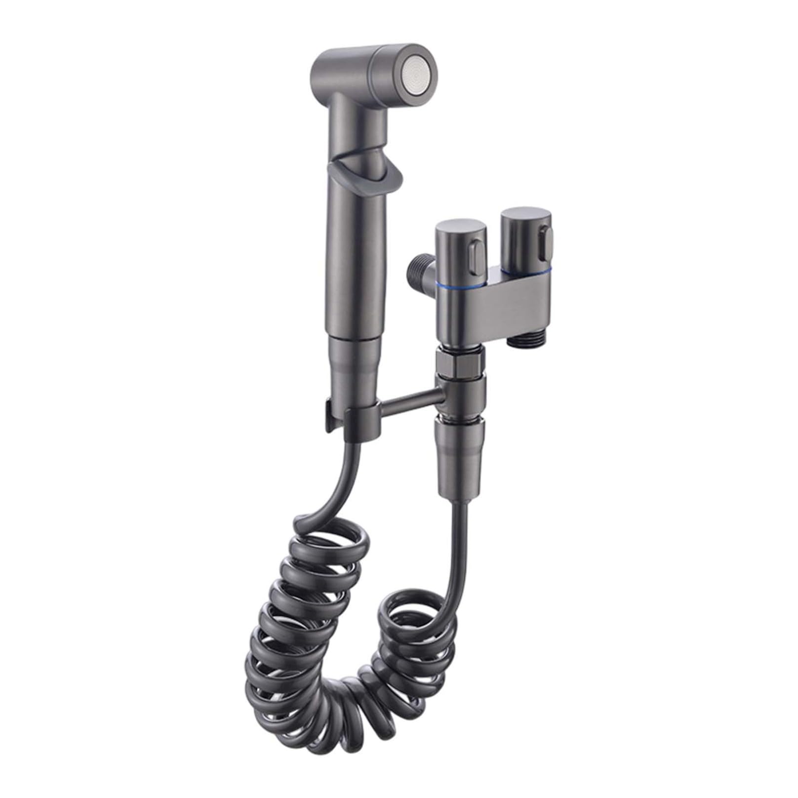 1 in 2 Out Dual Control Valve 1 in 2 Out Washing Machine Toilet Faucet for Bidet Bathroom Grey Dual Control Valve for Bidet Shower Head Shower