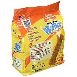 (pack of 2) Nylabone Natural Nubz Edible Dog Chews 22ct. (2.6lb/bag) -Total 5.2lb (Limited Edition)