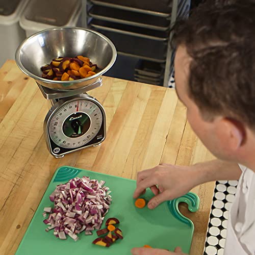 San Jamar Stainless Steel Mechanical Dial Food/Kitchen Scale, 2 Lb Capacity, Stainless #TOP5