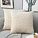 Yamonic Fundas de cojín de 2 Piezas 45x45cm Decoración Almohada Caso de la Cubierta Decorativo para Sofá Cama en Casa, Blanco Crema