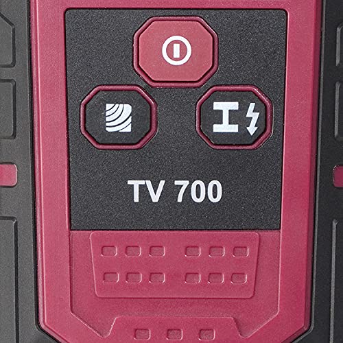 Testboy TV 700 digitale wandscanner (praktische weergave van het verkeerslicht, contrastrijk lcd-display met achtergrondverlichting, automatische kalibratie), rood/zwart