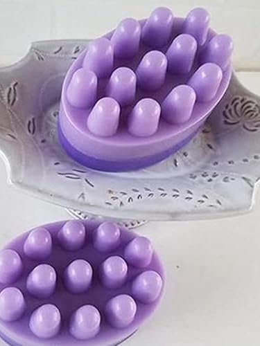 Miniatura 7 de Barra de masaje de silicona con 9 cavidades, molde de jabón hecho a mano, cepillo para el cabello, moldes de jabón de silicona para el cuidado del