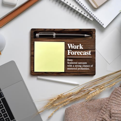 funny office sticky note holder humor work gifts for coworkers employees going away farewell work forecast post it note dispenser for office cubicle desk decor