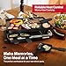 Swissmar Classic 8-Person Raclette Party Grill with Reversible Cast Aluminum Non-Stick Grill Plate/Crepe Top, Indoor Electric Raclette Grill & Griller - Black Grill Plate - Black