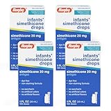 Rugby Dye-Free Infants' Gas Drops - Simethicone 20 mg Liquid Drops for Newborns, Babies, Toddlers, and Kids - Fast Relief from Gas Discomfort - No Artificial Colors or Flavors - 1 Fl. Oz. (4 Pack)