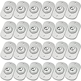 Self Adhesive Mini Caster Wheels, Roller Ball Transfer Bearing, 360° Rotation Universal Wheel, Sticky Pulley for Trash Can, Storage Box, Small Furniture (Gray - 24 Pcs)