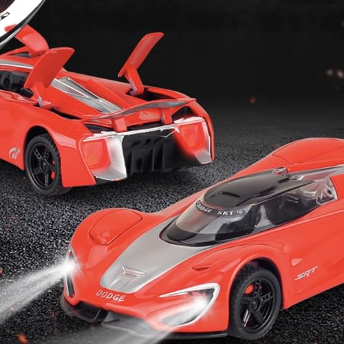 Image of Dodge SRT Tomahawk Sport Model Car 1:32 Scale Exclusive Alloy Metal Pull Back Die-cast Car Toy with Openable Doors & Light Music Boys Toys for Kids【Colors as Per Stock】