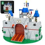 Piegricdiat Medieval Knight Castle Building Blocks Set – Comes with 12 Knights Figures , Compatible with Lego Medieval Town Square House Toys , for Adults & Children Ages 6+