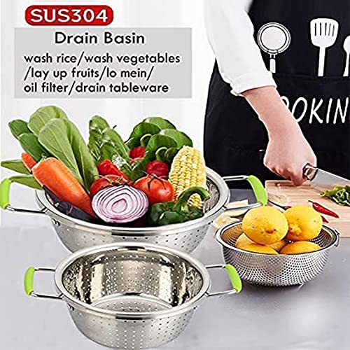 Contiup C072-MER-RG Stainless Steel Deep Colander Micro-Perforated 2.5 Quart Metal Food Strainer thumb #2