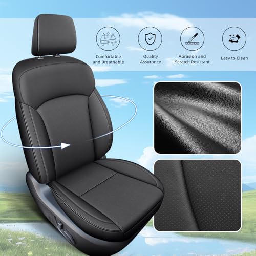 Image of IKABEVEM Custom Fit Seat Covers for Subaru Forester 2014-2018 Full Set