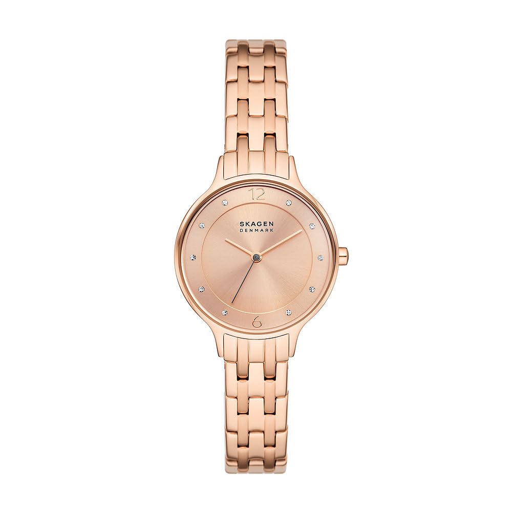 Skagen Women's Watch Anita Lille Three-Hand, Rose Gold Stainless Steel, SKW3128