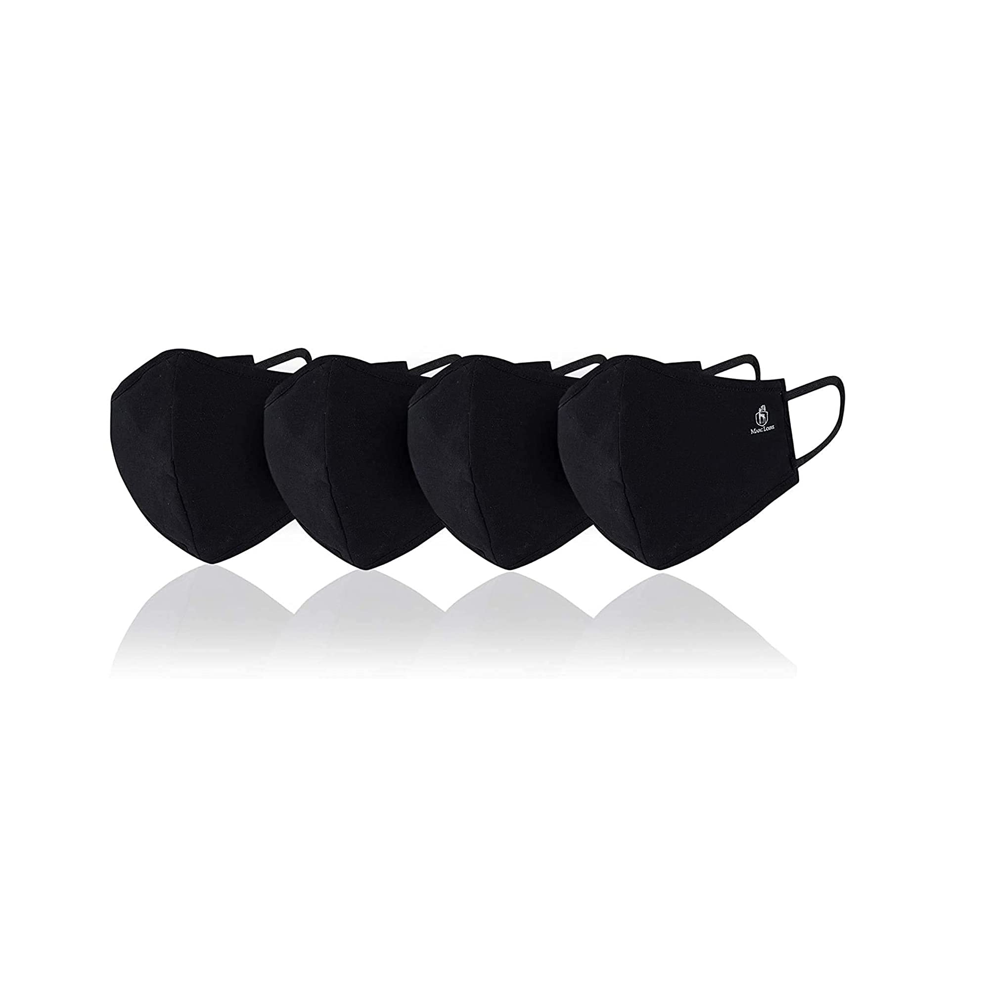 Marc Loire 100% Pure Cotton 6-Layered Super Soft Reusable Washable Protection Cloth Face Mask for for Kids 7-15 years old Pack of 4 (Black) (B094DNXJQ4) Amazon Price History, Amazon Price Tracker