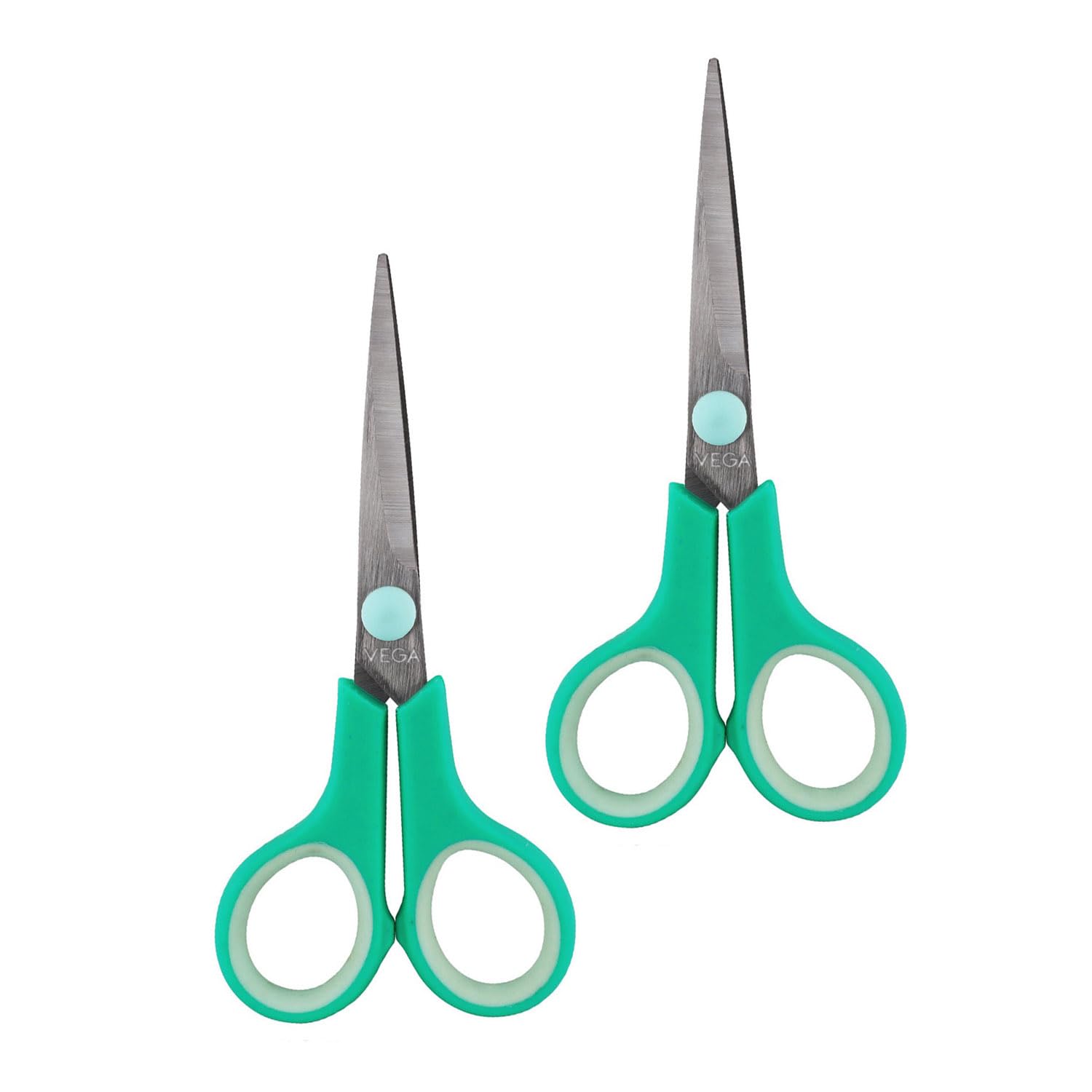 VEGA Compact Scissors, Green (Pack of 2)