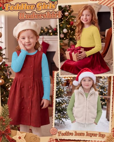 Image of 3 Pack Toddler Girls Cute Long Sleeve Cotton Shirts