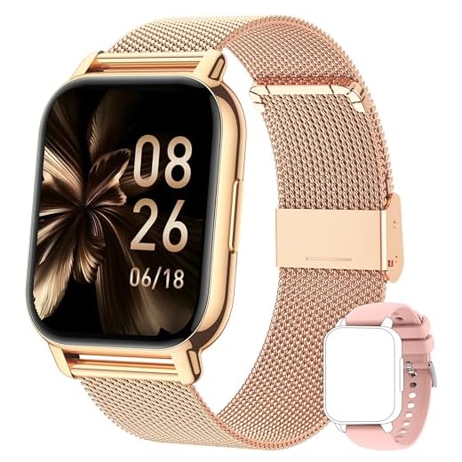 Popglory Montre Connectée Femme Homme avec Appel Bluetooth, 1,85'' Sport Smartwatch Moniteur de Fréquence Cardiaque/Tension Artérielle/SpO2/Podomètre/Sommeil, Montre Intelligente pour Android iOS