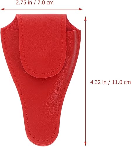 Miniatura 4 de Housoutil Funda para pinza de cutícula, 3 piezas, funda de alicates de cuero con soporte para tijeras de uñas a presión, bolsa de tijeras de