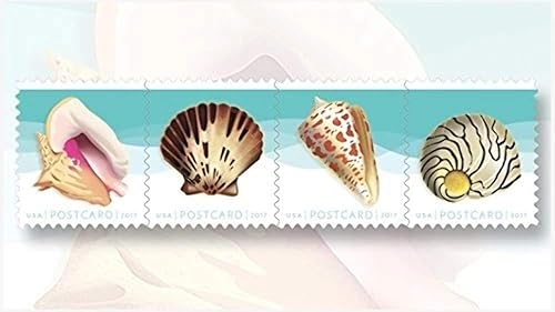 Miniatura 2 de USPS - Estampillas de conchas marinas para tarjetas postales , hoja con 20 estampillas para franqueo estadounidense (paquete con 5 hojas de 20