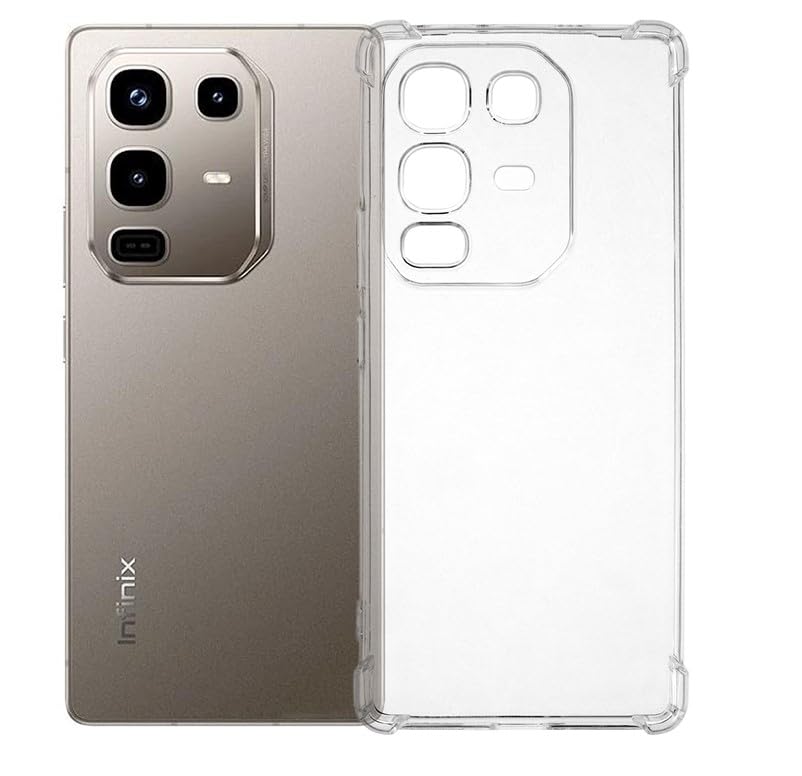 Hybrid Clear Back Case Cover for Infinix Note 50 Pro 5G| Shockproof Design | Camera Protection | Bumper Case Cover for Infinix Note 50 Pro 5G / Infinix Note 50 Pro Plus 5G (Transparent)