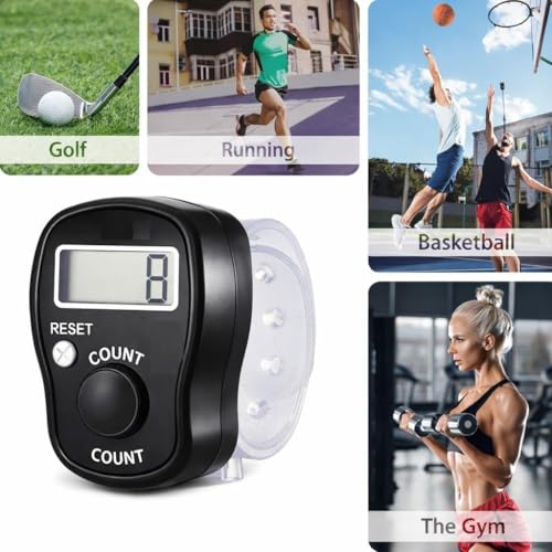 Image of KTRIO 4 Pack Counter for Chanting Mantra Tally Counter | 5-Digit Finger Ring with LCD Display & Reset Button | Handheld Counter for Meditation, Jap, Sports, Knitting & Classroom Use (Multicolor)