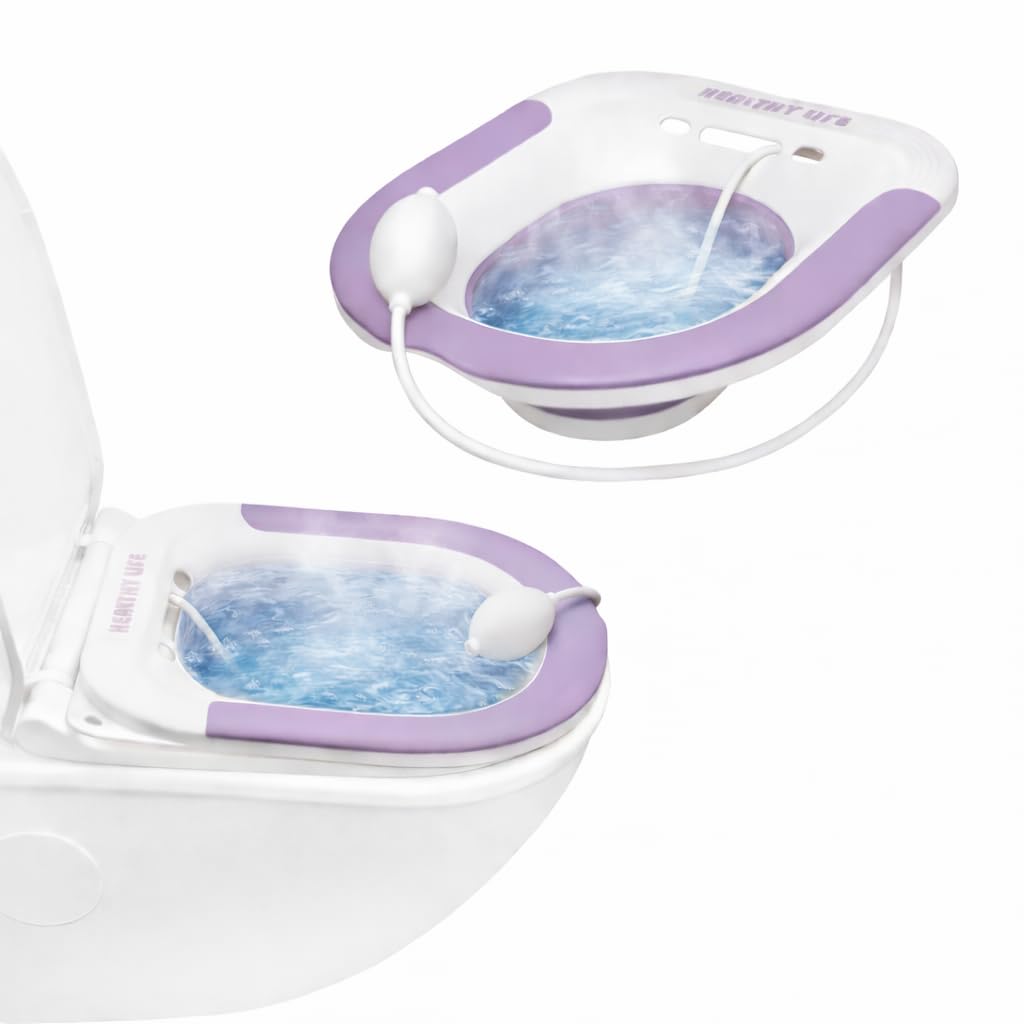 Ezhilcare Foldable Sitz Bath Tub for Adults | Fits Toilet Seat | Postpartum Relief Care | sitz bath tub for fissure | sit bath tub | sits bath | sitz bath tub for adult