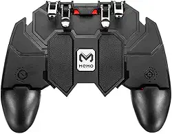 Controle Gamepad Memo AK-66, 4 Gatilhos para Celular, Compatível com PUBG e Free Fire, Ajustável 4,7-6,5 Polegadas