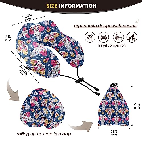 innewgogo-Mandala-and-Elephant-Travel-Pillow-Memory-Foam-Support-Head-Neck-Airplane-Pillow-Comfortable-Breathable-Portable-Travel-Accessories-for-Airplane-Train-Car-Bus