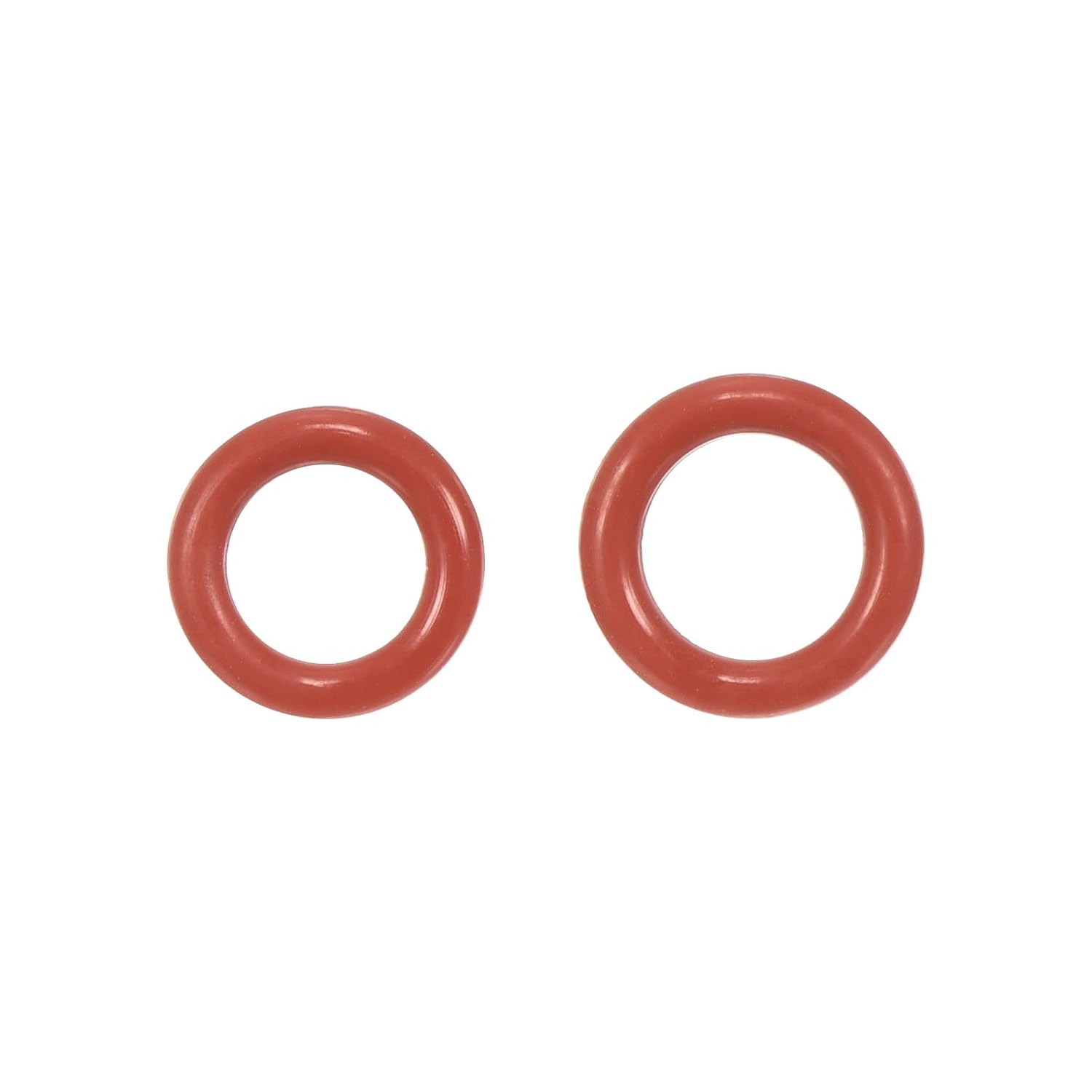 MECCANIXITY Silicone Rubber ORings 10mm 11mm OD 6mm 7mm ID 2mm Thick VMQ Seal Gasket, Red