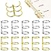 GIRAFEDA 10 Stück Binder Ringe Metall Ringbinder Lose Blatt Buch Ringe 3 Ring Loseblatt 25mm Ringbuch Ringe für Ordner Notebook Tagebuch Fotoalbum Scrapbook Album Handwerk (Gold und Silber)