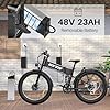 HiyViy Electric-Folding-Bike for Adults with Peak4500W Dual Motor and 1105WH Battery Commuting-E-Bike, Max 40MPH and Max 60Miles Range, 26 Inches Fat-Tire-Electric-Mountain-Bicycle for Teens Adults #5