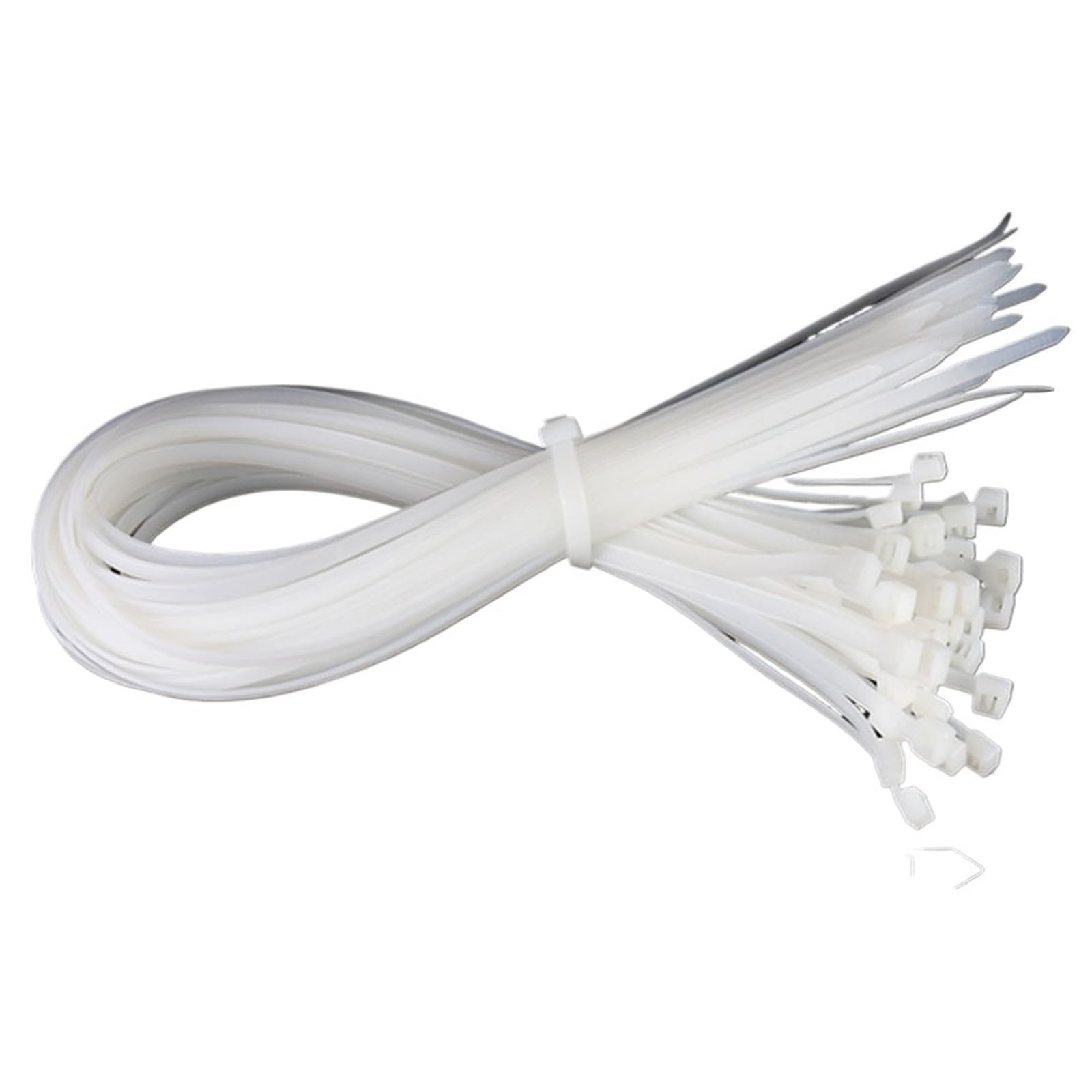 plastikowe taśmy Zestaw 1000 szt. nylonowych opasek zaciskowych samozaciskowych, wielokolorowych, różne rozmiary(White,8.8mm x 27cm 100pcs)